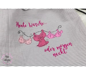 Stickdatei - Wäscheleine mit Spruch